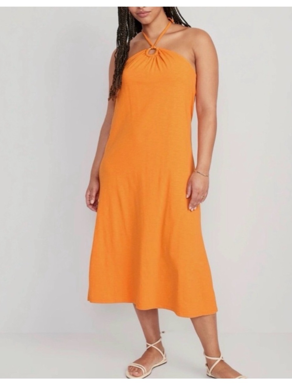 Old Navy Maxi Dress -Orange, halter Neck Tie, XS